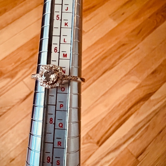 NEW Genuine Morganite & Diamond Ring 14K Rose Gold Size 7 - Picture 5 of 9